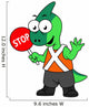 Illustration Parasaurolophus Traffic Enforcer Wall Decal