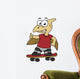 Illustration Pterosaur Skateboarding Wall Decal