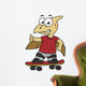 Illustration Pterosaur Skateboarding Wall Decal