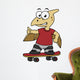 Illustration Pterosaur Skateboarding Wall Decal