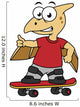Illustration Pterosaur Skateboarding Wall Decal
