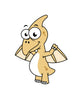 Cute Illustration Pterodactyl Wall Decal Design 1