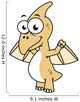 Cute Illustration Pterodactyl Wall Decal Design 1
