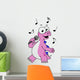 Illustration Singing Stegosaurus Wall Decal