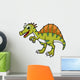 Cute Illustration Smiling Spinosaurus Wall Decal