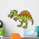 Cute Illustration Smiling Spinosaurus Wall Decal