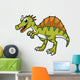 Cute Illustration Smiling Spinosaurus Wall Decal