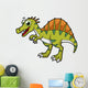 Cute Illustration Smiling Spinosaurus Wall Decal