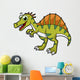 Cute Illustration Smiling Spinosaurus Wall Decal