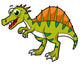 Cute Illustration Smiling Spinosaurus Wall Decal