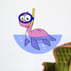 Illustration Snorkeling Loch Ness Wall Decal