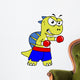 Illustration Spinosaurus Boxing Wall Decal