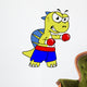 Illustration Spinosaurus Boxing Wall Decal