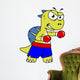Illustration Spinosaurus Boxing Wall Decal