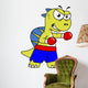 Illustration Spinosaurus Boxing Wall Decal