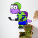 Illustration Spinosaurus Hockey Player Wall Decal