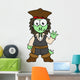 Illustration Stegosaurus Pirate Jack Wall Decal