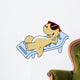 Illustration Sunbathing Tyrannosaurus Rex Wall Decal