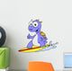 Illustration Surfing Spinosaurus Wall Decal