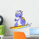 Illustration Surfing Spinosaurus Wall Decal
