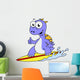 Illustration Surfing Spinosaurus Wall Decal