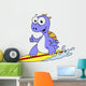 Illustration Surfing Spinosaurus Wall Decal