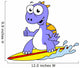 Illustration Surfing Spinosaurus Wall Decal