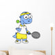 Illustration Tyrannosaurus Rex Tennis Wall Decal