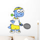 Illustration Tyrannosaurus Rex Tennis Wall Decal