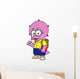 Illustration Triceratops Nerd with Wall Decal