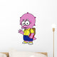 Illustration Triceratops Nerd with Wall Decal