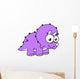 Cute Illustration Triceratops Wall Decal