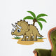 Cute Triceratops Tropical Climate Wall Decal