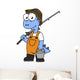 Illustration Allosaurus Fisherman Wall Decal