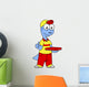 Illustration Brontosaurus Delivery Person Wall Decal