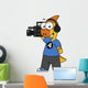 Illustration Parasaurolophus Camera Operator Wall Decal
