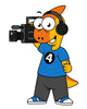 Illustration Parasaurolophus Camera Operator Wall Decal