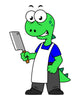 Illustration Tyrannosaurus Rex Butcher Wall Decal