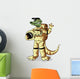 Illustration Iguanodon Dressed Cosmonaut Wall Decal