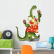 Illustration Brontosaurus Playing Maracas Wall Decal