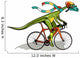 Illustration Anabisetia Dinosaur Riding Wall Decal
