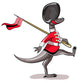 Illustration Raptor Dressed as Wall Decal