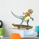Illustration Raptor Skateboarding Wall Decal