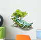 Illustration Iguanodon Sunbathing Wall Decal