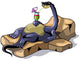 Illustration Brontosaurus Sunbathing Wall Decal