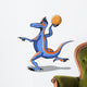 Illustration Iguanodon Playing Basketball Wall Decal