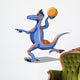 Illustration Iguanodon Playing Basketball Wall Decal