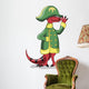 Illustration Tyrannosaur Rex Dressed Wall Decal