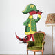 Illustration Tyrannosaur Rex Dressed Wall Decal