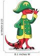 Illustration Tyrannosaur Rex Dressed Wall Decal